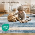 thumbnail image 4 of ODIKA 8'x10' Washable Area Rug Boho Striped Farmhouse Distressed Southwestern Geometric Bands for King Size Bedroom Under Bed, Master Suite, Non-Shedding, Easy Care, 4 of 7