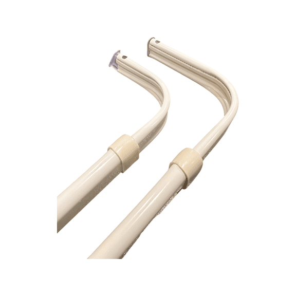 Graber Double Lock Seam Curtain Rod, 28 to 48-Inch Adjustable Width, White