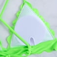 thumbnail image 7 of Swimsuits Women 3 Piece Scalloped Cross Back Bikini Sets with Elastic Waist Shorts Summer Beach Bathing Suits (XL, Green), 7 of 7