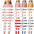thumbnail image 3 of TIREOW Girls and Boys Thermal Underwear 2 Piece Set Solid Color Crewneck Long Sleeve Top and Matching Pants Loungewear Sleepwear Set, 3 of 5