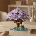 thumbnail image 4 of Romantic Purple Pink Cherry Blossom Tree House Building Blocks, Mini Floral Scene DIY Assembly Classic Model, Creative Miniature Bricks Decor Set, Ideal Gift for Kids, 4 of 6