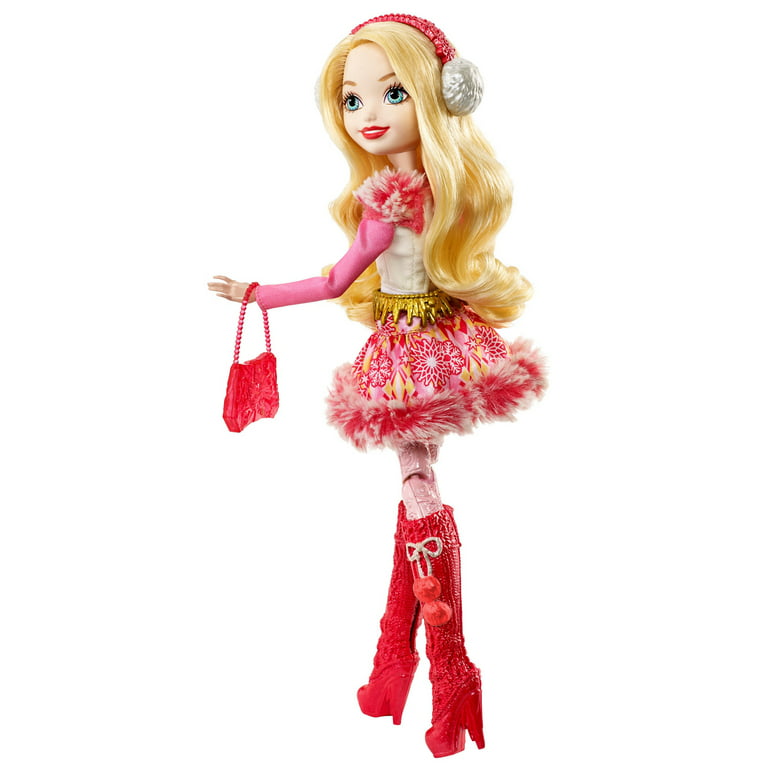 Ever After High Apple White Doll Red Skirt Red Shoes Necklace Molded Top