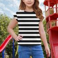 thumbnail image 7 of Piuwrlz Short T-Shirts Sleeve Kids Girls Round Neck Shirt Printed Blouses Undershirt Shirt Top Black Size 9 Years, 7 of 7