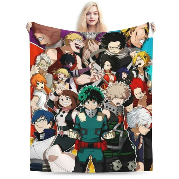 My Hero Academia Bed Blanket Air Conditioner Quilt Ultra Soft Flannel Blanket All Season Fuzzy Blanket Reversible Fluffy Plush Blanket 40"X30"