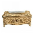 thumbnail image 2 of European Style Tissue Box Paper Holder Luxury Flower Pattern for Living Room Golden, 2 of 8