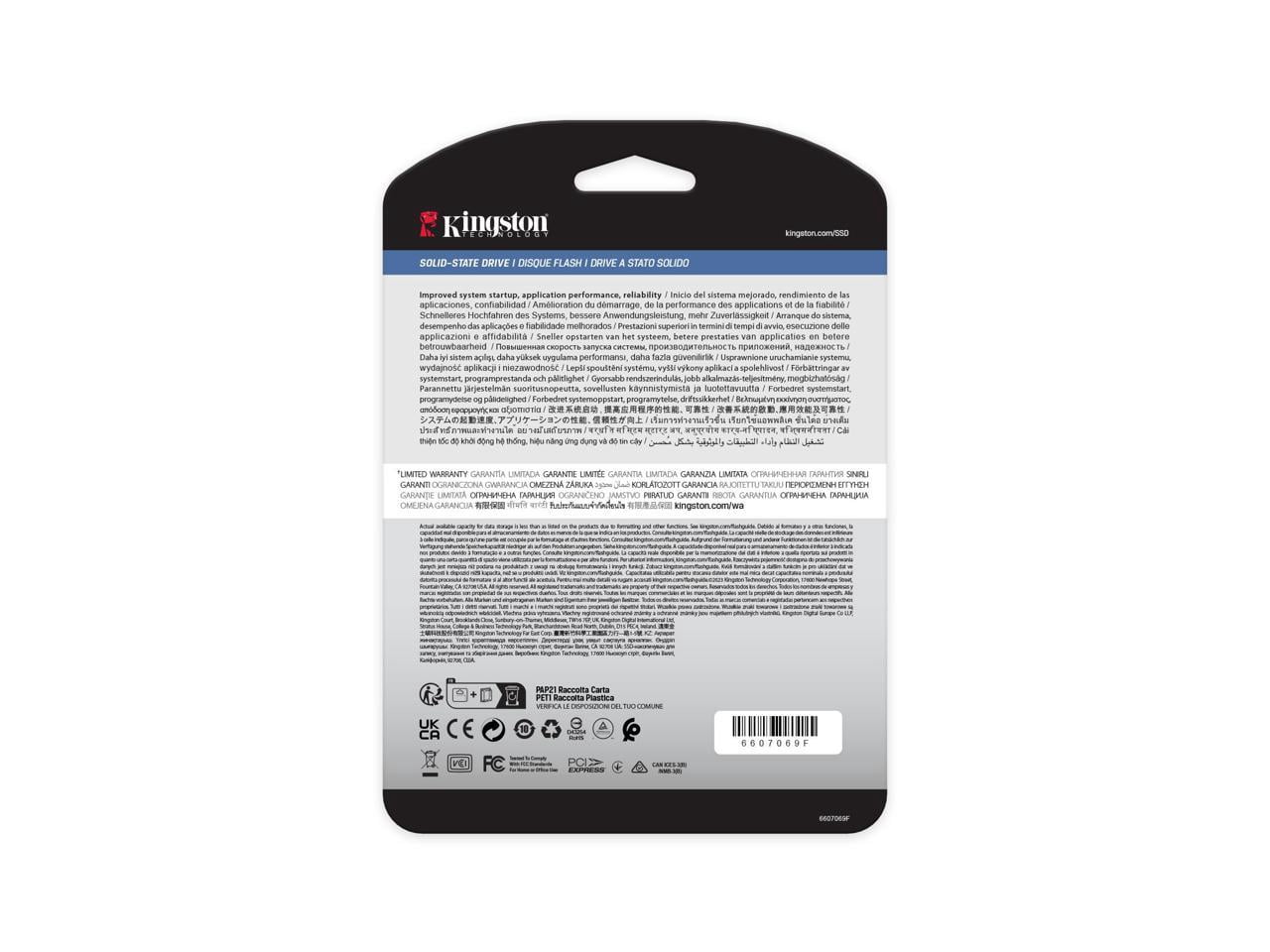 Kingston DC2000B 480 GB Solid State Drive - M.2 2280 Internal - PCI Express NVMe [PCI Express NVMe 4.0 x4] (sedc2000bm8-480g)