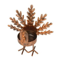 Metal Turkey Tealight Candle Holder For Thanksgiving Centerpiece With Standing And Sitting Styles And Hand Painted Details On Durable Iron Construction For Home Dining Room Decor
