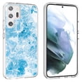 thumbnail image 1 of TalkingCase Slim Phone Case Compatible for Samsung Galaxy S23 Ultra 2023, Blue White Marble 3 Print, Lightweight, Flexible, USA, 1 of 7