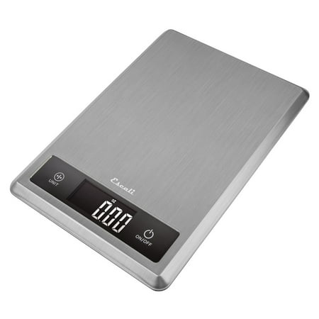 

Escali T115S Ultra Thin Kitchen Office Herb Scale Tare Functionality LCD Digital Display 11lb Capacity Silver