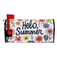thumbnail image 3 of Hello Summer Flowers Mailbox Covers Magnetic Post Box Cover Wraps Standard Size 25.5"x21" Waterproof Home Garden Yard Outside Decor, 3 of 9