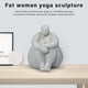 thumbnail image 1 of Figuras de señora gorda de resina, adornos de escritorio, estatuas de Yoga para mujer, artesanía (abrazo sentado), 1 of 8