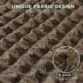 thumbnail image 3 of Subrtex Stretch 1-Piece Pleated Ruffled Skirt Sofa Slipcover, Light Coffee, 3 of 8
