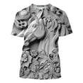 thumbnail image 5 of ZCFZJW Big and Tall Regular Fit Graphic T-Shirts for Men Vintage 3D Horse Pattern Print Summer Short Sleeve Round Neck Pullover Tops Trendy Outdoor Daily Vacation Tees Shirt Gray XXXL, 5 of 6