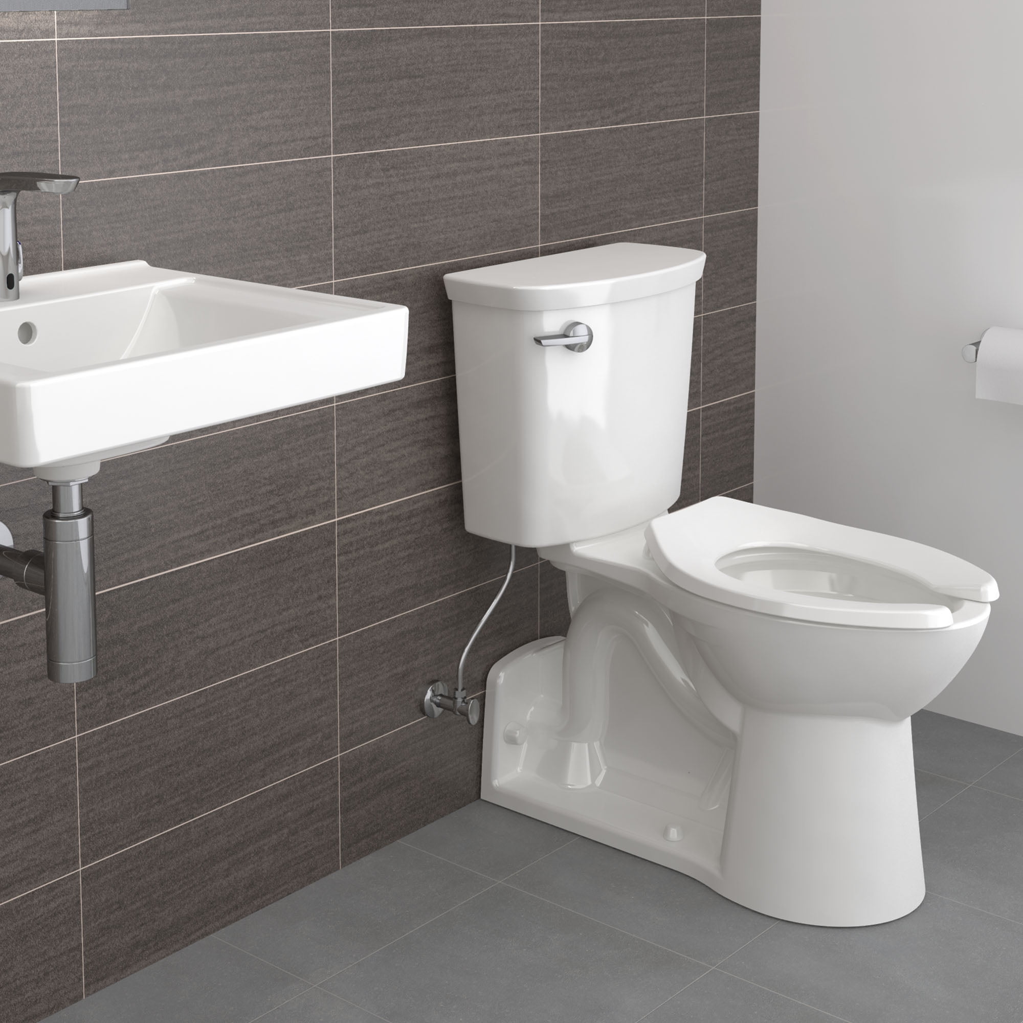 American Standard Elongated Heavy-Duty Commerical Toilet Seat in White