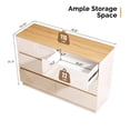 thumbnail image 6 of Ktaxon 6 Drawer Double Dresser Wood Dresser Organizer Storage Cabinet Chest Of Drawers, White, 6 of 12