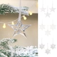 thumbnail image 3 of Guirnalda de cuentas de cobre con forma de colibrí para ventana, adornos de Navidad, adornos de copos de nieve transparentes de acrílico, cadena de cuentas de hojas, adornos colgantes de hielo, 3 of 3