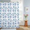 thumbnail image 2 of Bathroom Shower Curtain Summer Blue Starfish Swimming Ring Waterproof Shower Curtains with Hooks, Coastal Beach Bath Curtains Bathtub Curtain Home Decor 72x72in, 2 of 9