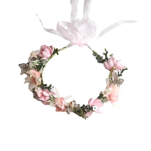 AVEKI Mujeres Niñas Corona de flores Nupcial Eucalipto Halo Boda Floral Diadema Foto ShootGSG-008,WZ-359R