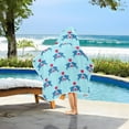 thumbnail image 4 of joogoo Shark and Hearts Kids Hooded Beach Towel Baby Bath Towel 23.5"x50", 4 of 7