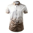 thumbnail image 6 of COSFO Mens Button Up Shirt Textured Short Sleeve Gradient Tops Collared Vacation Summer Beach Relaxed Fit Mens Shirts, 6 of 8