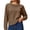 Coffee, variant on Chiccall Cropped Sweatshirt for Women Crewneck Long Sleeve Basic Crop Tops Loose Fit Pullover Sweat Shirts