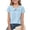 Sky Blue, variant on Summer Doll Collar T-Shirt for Girl, Classic Pullover Short Sleeve Tops Soft Comfy Summer Daily Casual Tee 5-6 Years