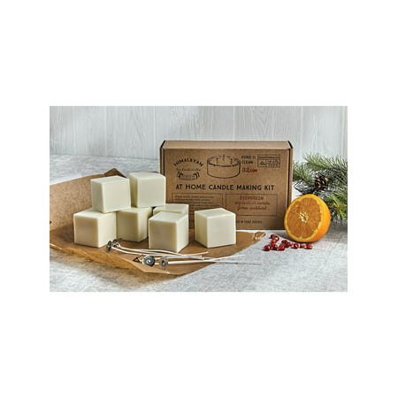 Himalayan Trading Soy Candle Making Kit - Bourbon Vanilla, Orange Grove or Evergreen Scented - Includes of Wax Cubes, Wicks and