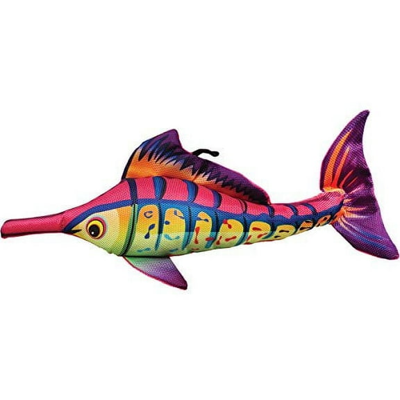 SCOOCHIE PET PRODUCTS Carlie Fish Dog Plush Toy, 14-Inch