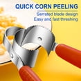 thumbnail image 4 of Nsxcdh Corn Peeler Stainless Steel 5.9x6.3x1.2in Serrated Blade Ergonomic Handle Fast Kernel Removal Dishwasher Safe Home Tool, 4 of 5