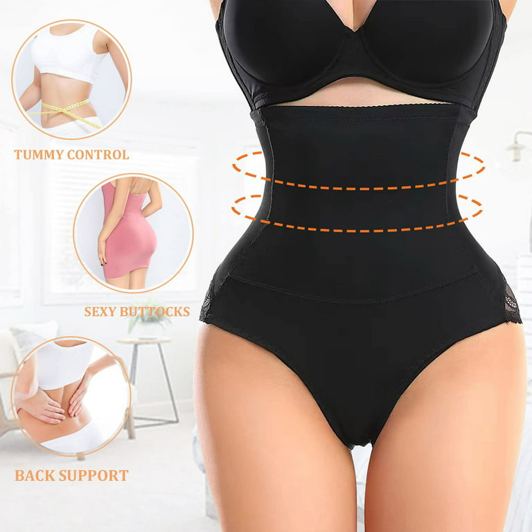 Lilvigor Tummy Control Underwear for Women Shapewear Panties High Waisted  Body Shaper Slim Seamless Shaping Briefs with Lace 