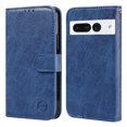 thumbnail image 2 of Flip Case Compatible with Google Pixel 7 Pro | PU Leather Wallet Phone Case | TPU Inner with Viewing Stand & Card Holder | Magnetic Shockproof Protective Folio Cover for Google Pixel 7 Pro, Darkblue, 2 of 8