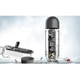 thumbnail image 2 of Pill Organizer Water Bottle 7 Day Medicine Holder With Weekly Dispensers Capsule Drink Bottle Black, 2 of 3
