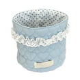 thumbnail image 2 of Fabric Storage Baskets With Lace Trim Cylindrical Desktop Organizer for Snacks,Small Items & Clutter Perfect for Home Office & Bedroom Decor, 2 of 7
