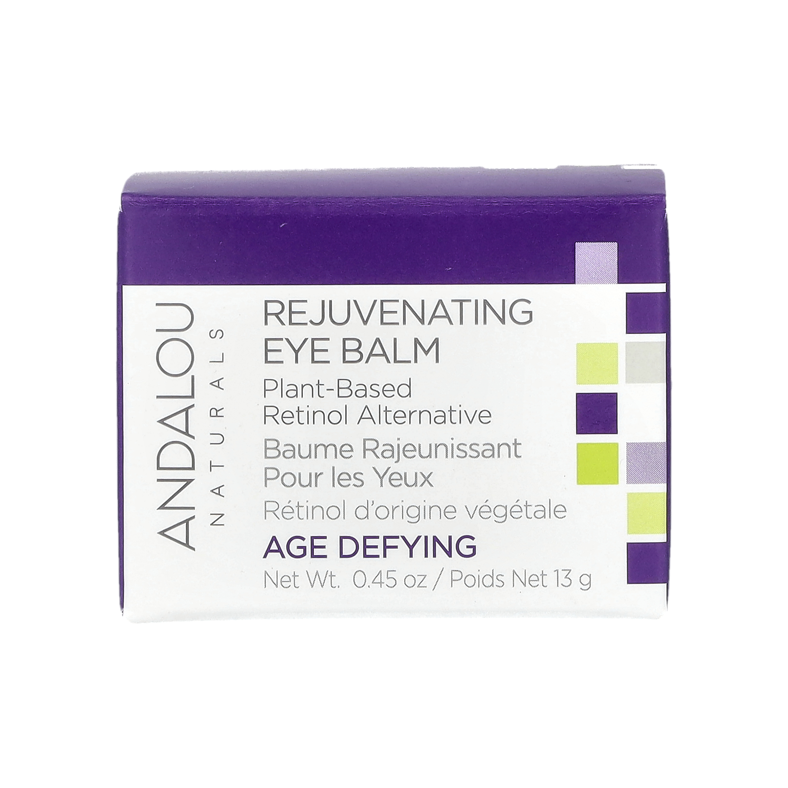 Andalou Naturals Rejuvenating Eye Balm, Plant-Based Retinol Alternative, 0.45 oz (13 g)