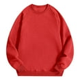 thumbnail image 4 of Men's Lined Crewneck Sweatshirt Raglan Sleeve Relaxed Fit Solid Color Pullover Top For Athletic Casual Streetwear Oversized Pullover Long Sleeve Crewneck Casual Tops, 4 of 4