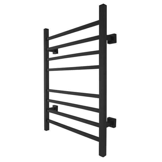 Sierra Towel Warmer, Black, Dual Connection, 8 Bars