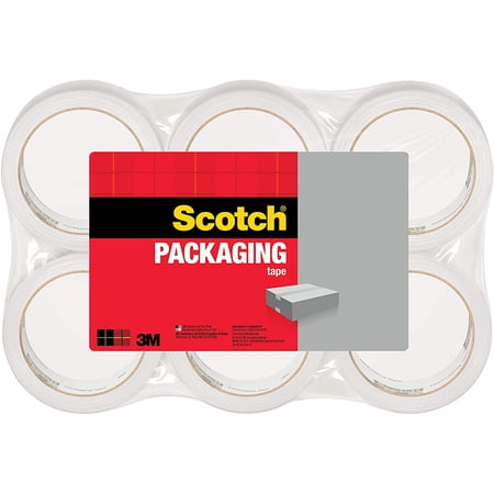 Proferred 2 Inch General Purpose Packaging Tape - Pack Of 6 Rolls, Heavy Duty Carton Sealing Tape