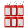 thumbnail image 2 of Luggage Tags Business Card Holder TUFFTAAG Travel ID Bag Tag in Many Color Options - 6-Pack - Scarlet, 2 of 6