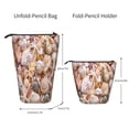 thumbnail image 2 of Lsque Colorful Seashells Pattern Telescopic Pencil Bag Pen Holder Stationery Case, Stand-up Retractable Transformer Bag Organizer, 2 of 6