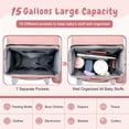 thumbnail image 4 of Bolsa de pañales JOYCE con cambiador, mochila grande, rosa, 4 of 9