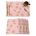 thumbnail image 2 of Christmas Gingerbread Man Pink Kitchen Placemat Christmas Dining Table Decor Table Mat Home Decor Bowl Cup Mat, 2 of 5