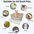thumbnail image 6 of Large Rabbit Litter Box Trainer, Potty Corner Toilet with Drawer Bigger Pet Pan for Adult Hamster, Guinea Pig, Ferret, Galesaur, Bunny and Other Animals (Brown), 6 of 8