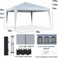 thumbnail image 2 of Pop Up Canopy Tent 10x10, Instant Outdoor Gazebo with Removable Sidewalls, Portable Shade Shelter with 4 Sand Bags & Carry Bag for Patio, Party, Beach, Camping, Pink, 2 of 11