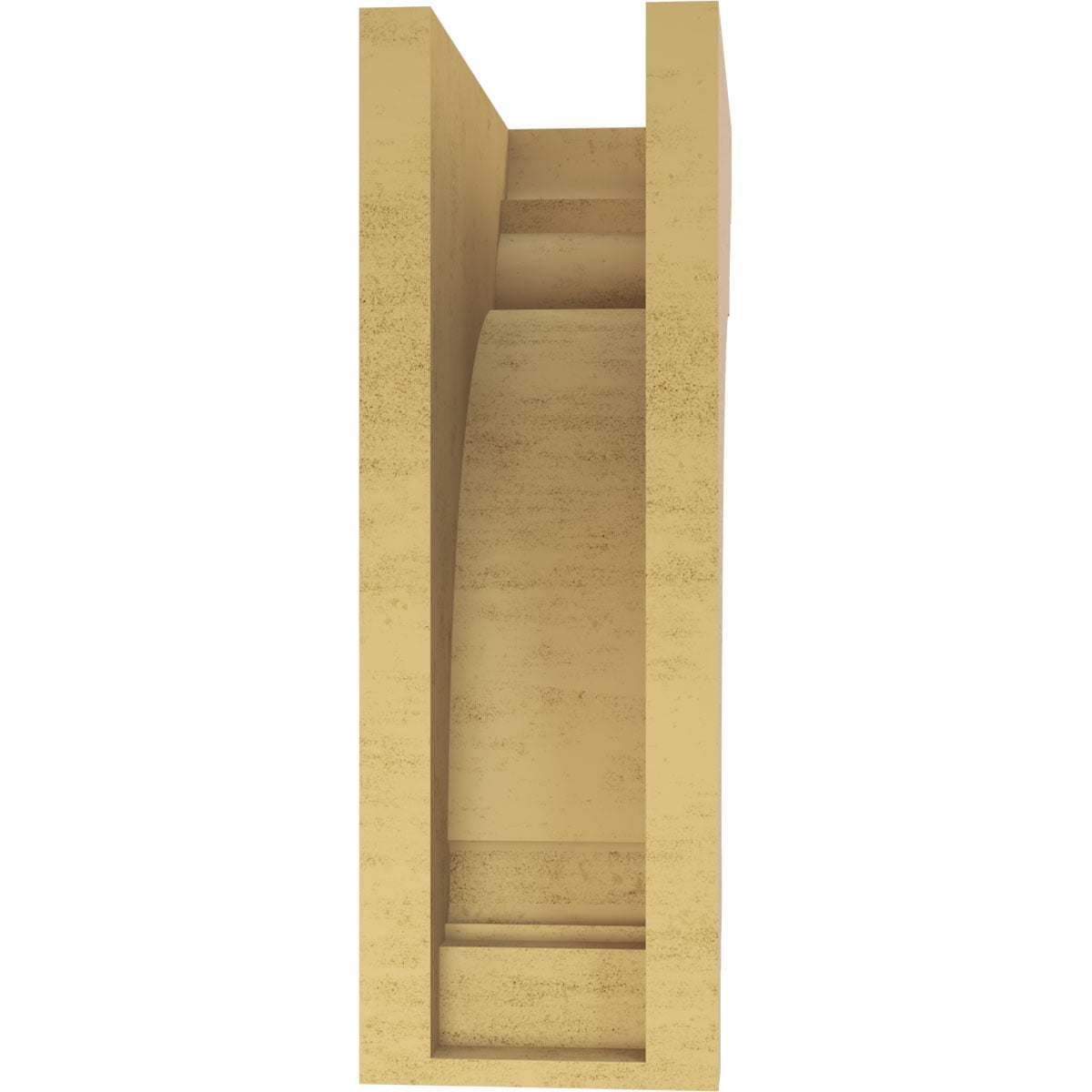 5"W x 10"D x 15"H Classic Hughes Rough Cedar Woodgrain TimberThane Corbel, Primed Tan