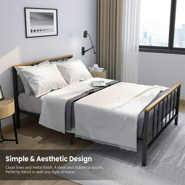 Bed Frame With Wood Headboard, How To Assemble A Bed Frame With Headboard And Footboard