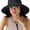 Black, variant on Sun Hats for Women Gardening Hat Wide Brim Ponytail Beach Sun Protection Breathable Cotton Summer Hat with Fold-Up Brim (Beige)