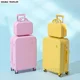 thumbnail image 3 of Juego de equipaje de viaje para mujer, maleta rosa para niñas, bolsa de equipaje con ruedas para cabina, maleta de oro rosa con ruedas, juego de equipaje de 2 uds., 3 of 4