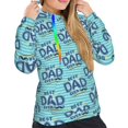 thumbnail image 5 of Yiaed Best Dad Ever Print Womens Casual Hoodies Crew Neck Long Sleeve Sweatshirts With Pocket Pullover Tops Women's Hooded Sweatshirt-Large, 5 of 5