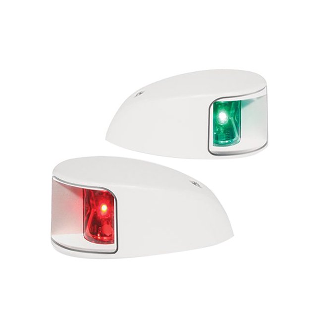 Hella Marine NaviLED Par de montaje en cubierta babor y estribor - 2nm - Lente transparente/carcasa blanca