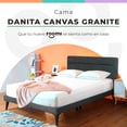 thumbnail image 2 of Cama Matrimonial Roomi con Cabecera Tapizada Color Gris, 2 of 4